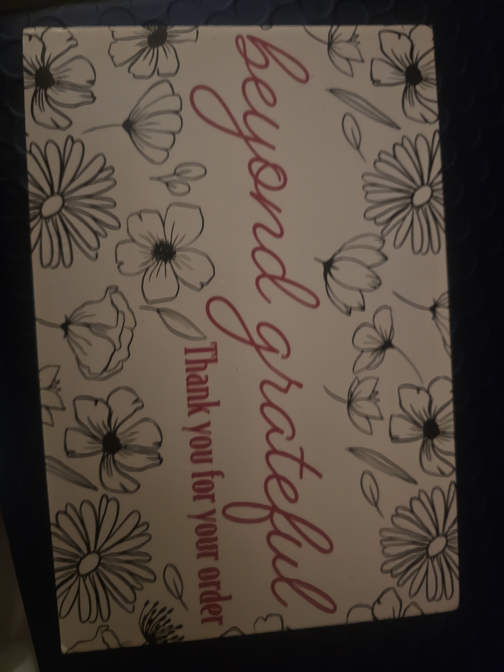 Pink Floral Thank You Card Ten